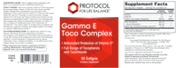 Gamma E Toco Complex Label